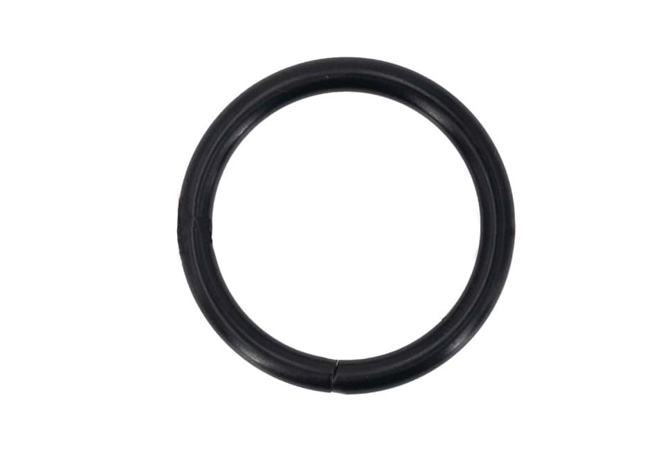 30mm O-ring made of steel - black - non-welded - 10 pieces
