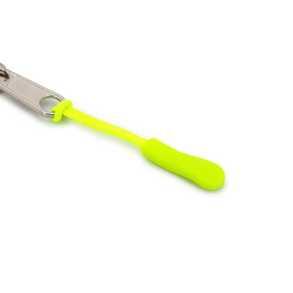 zipper pendant / zipper-strap - slim version - neon yellow - 10 pieces