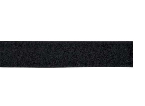 25m selbstklebendes Flauschband - ATA Kleber - schwarz - 20mm breit