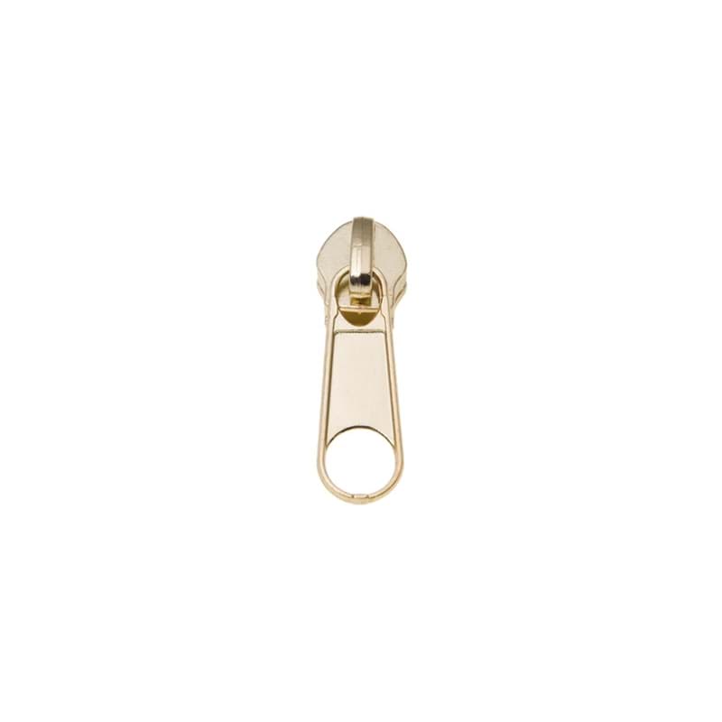 slider for 5mm zipper - colour: golden - 10 pieces