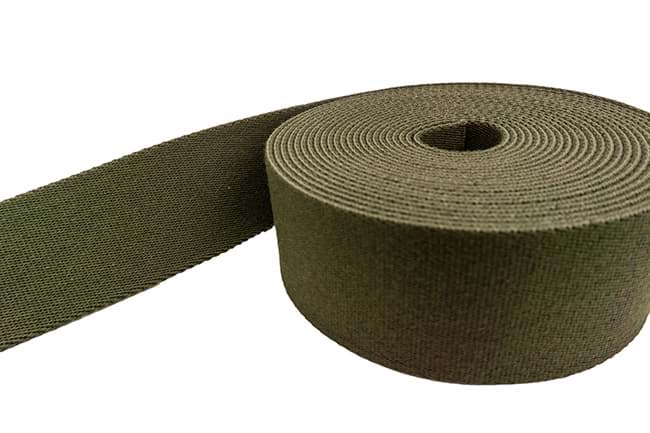 5m belt strap / bags webbing - colour: khaki - 40mm wide