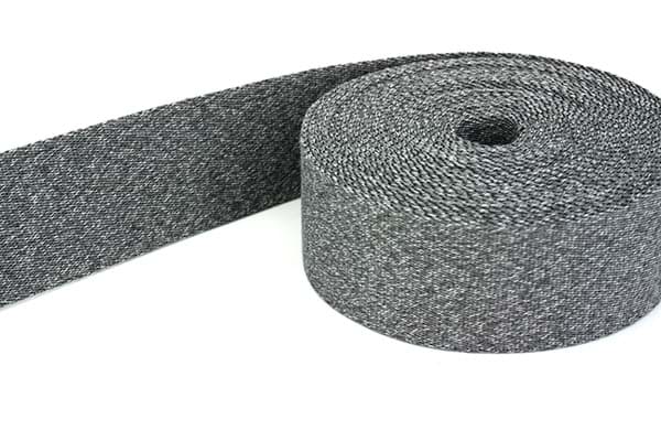 50m belt strap / bags webbing - colour: dark grey melange - 40mm wide