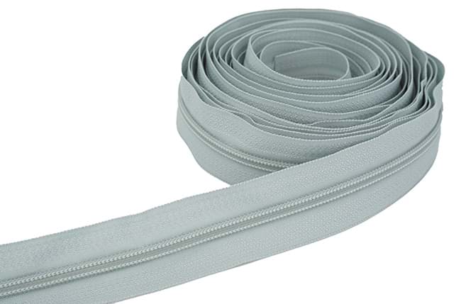 5m zipper, 5mm rail, colour: light grey