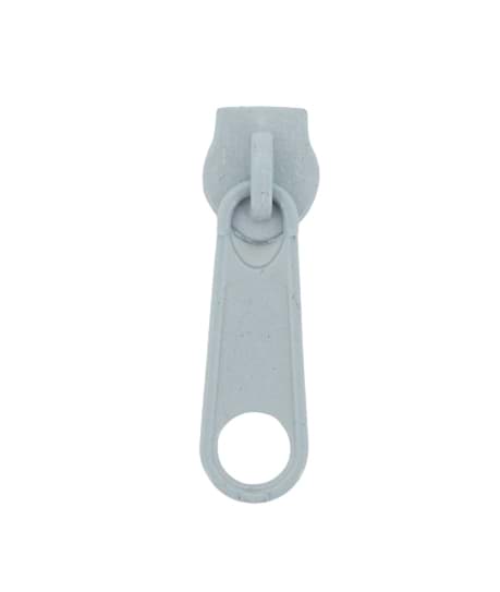 slider for 5mm zipper, colour - light grey - 10 pieces