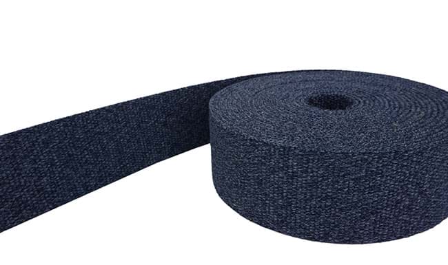 5m Gürtelband / Taschenband - 40mm breit - Jeansblau melange