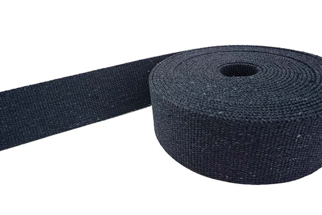 5m Gürtelband / Taschenband - recyceltes Garn - 40mm breit - Dunkelblau melange