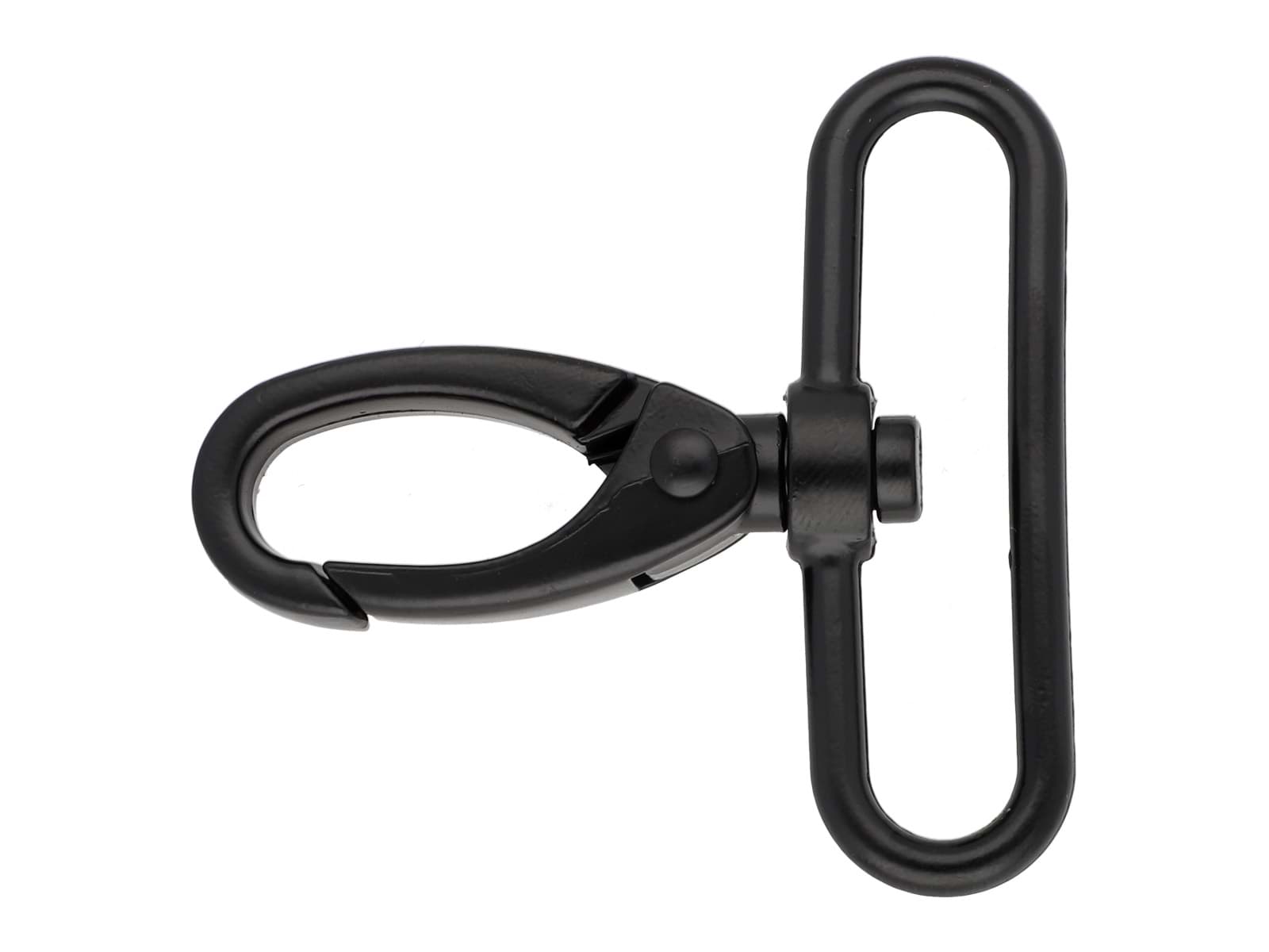 Karabiner aus Zinkdruckguss - 5,9cm lang - 50mm Durchlass - schwarz - 10 Stück