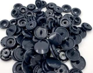 KAM Snaps Druckknöpfe 12,4mm - 50 Stück - dunkelgrau