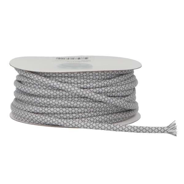 5mm dicke Polyesterschnur - reflektierend - grau - 25m Rolle