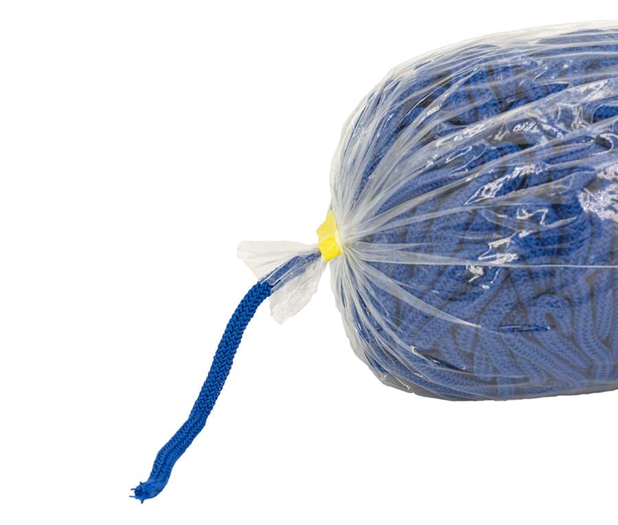 5mm dicke Polyesterschnur - ohne Kern - blau - 100m Beutel