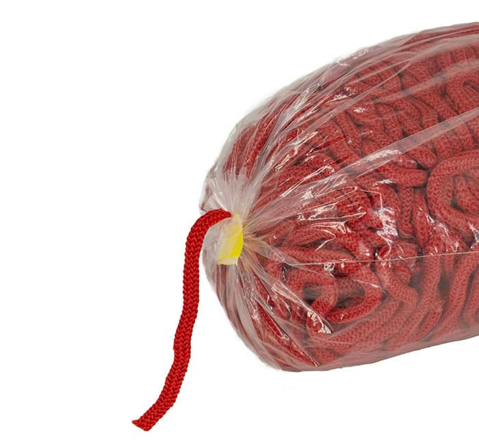 5mm dicke Polyesterschnur - ohne Kern - rot - 100m Beutel