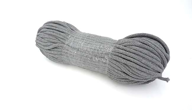 50m Baumwollschnur / BW-Kordel - 6mm dick mit Kern - Farbe: Grau