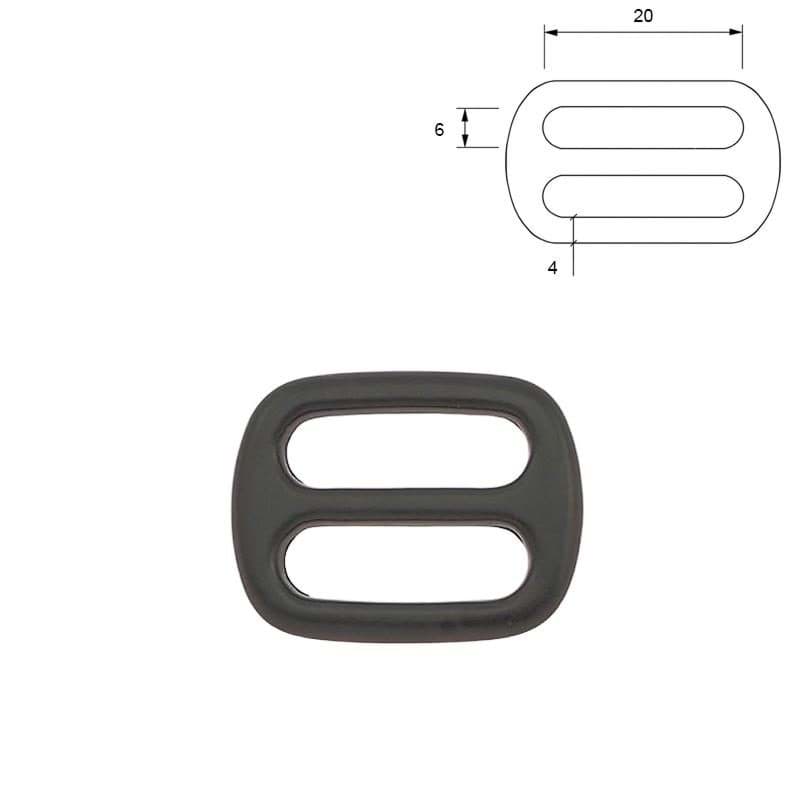 Regulator aus Zinkdruckguss - Schwarz - 20mm Durchlass - 10 Stück
