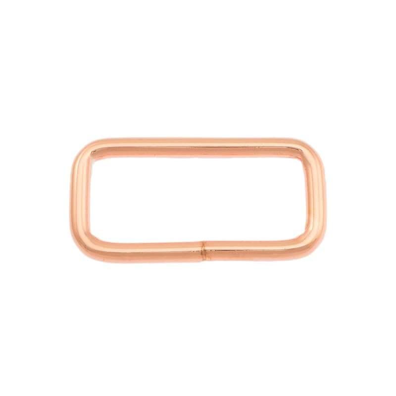 Vierkantring aus Stahl - Rosegold - 20mm x 9mm - 10 Stück