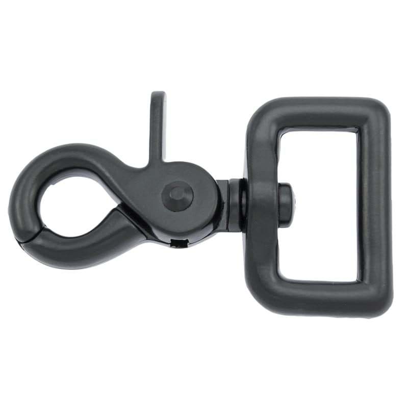 Scherenkarabiner für 25mm Gurtband - 6,4cm lang - schwarz - 10 Stück