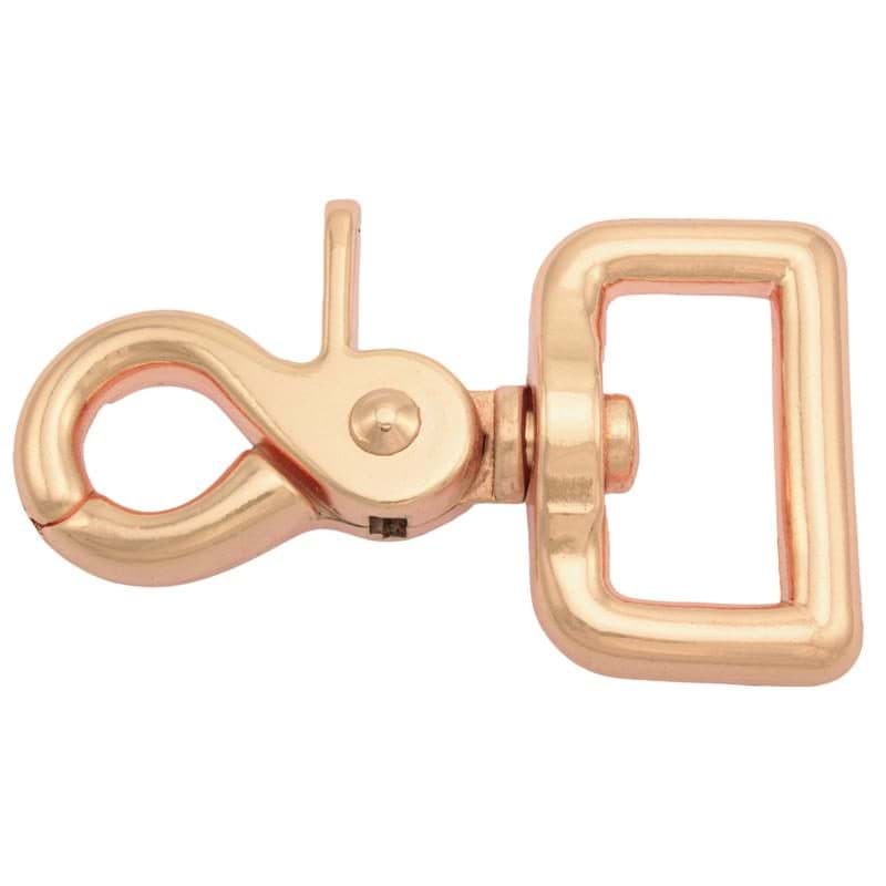 Scherenkarabiner für 25mm Gurtband - 6,4cm lang - rosegold - 1 Stück