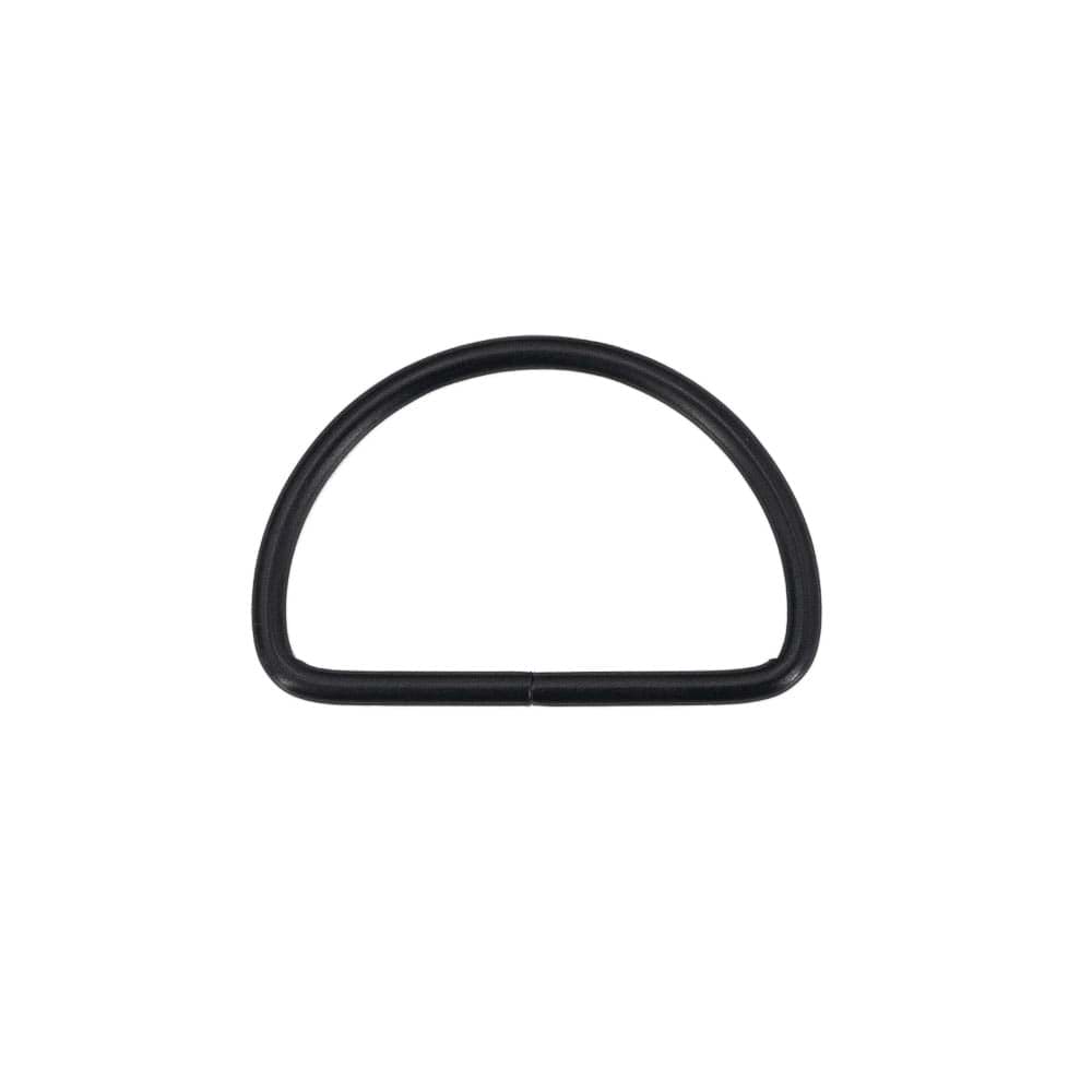 40 x 21 x 3,5mm D-Ring  aus Stahl - schwarz - 50 Stück