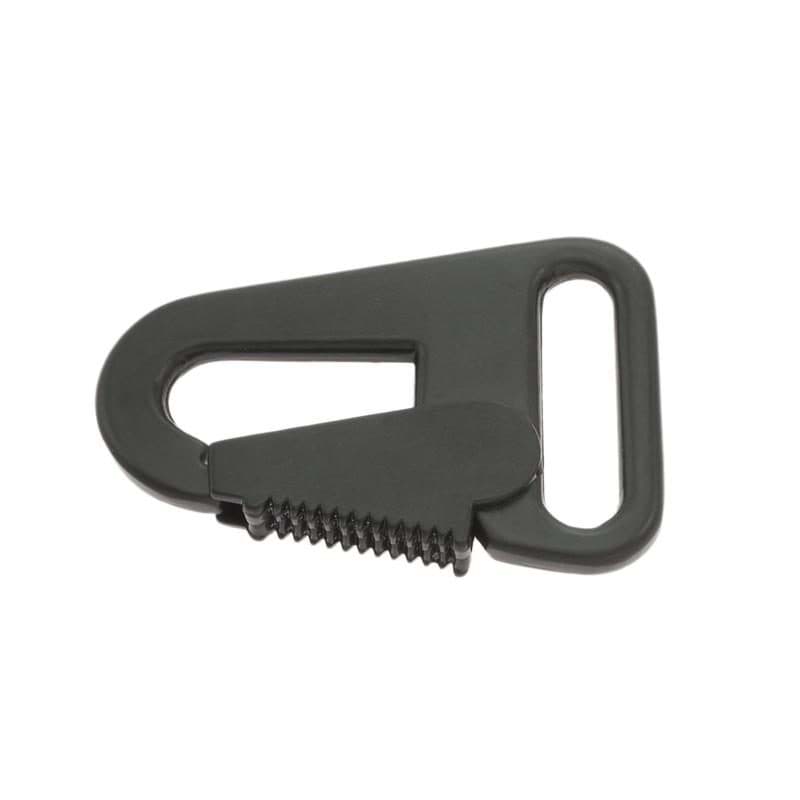 Karabinerhaken mit Schnappverschluss - 4,5cm lang - schwarz - 1 Stück