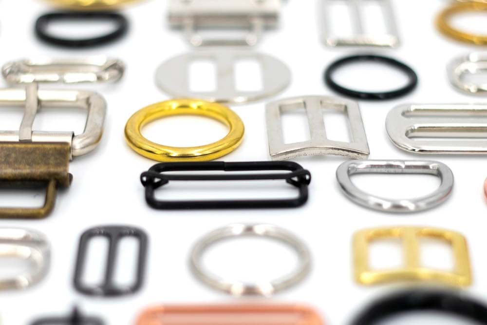 bolt carabiner 7,8cm made of zinc die-casting, black, for 25mm webbing - 10 pieces
